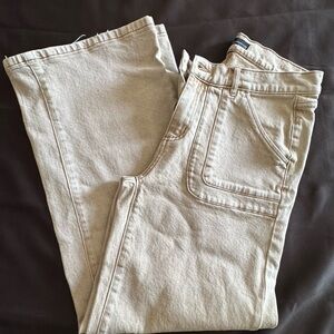 Women's Beige Flare Jeans